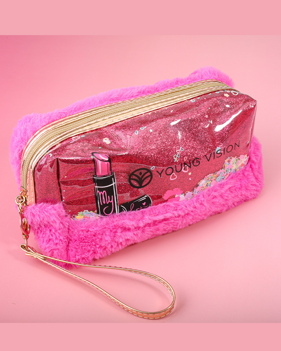 Young Vision Glitter Makeup Pouch